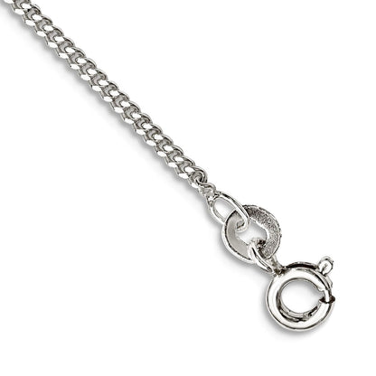 925 Sterling Silver Polished Spring-Ring 1.5Mm Curb Chain Bracelet 7 Inch Link-Bracelet for Women and Men